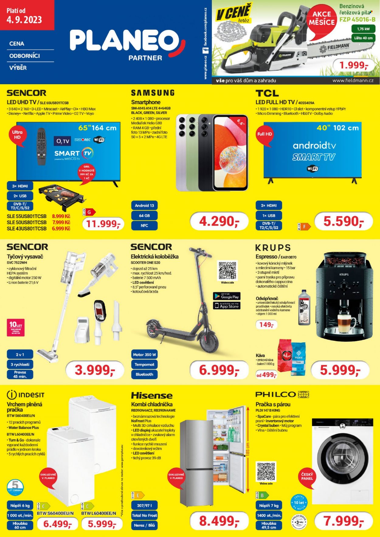 Leták PLANEO Elektro - 4.9.2023 - 10.9.2023. Strana 1