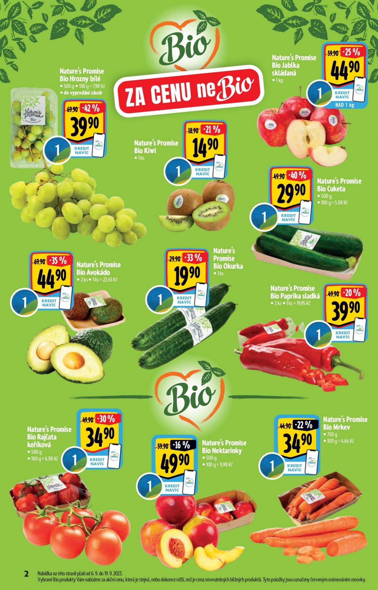 Leták Albert Supermarket - 6.9.2023 - 3.10.2023. Strana 2