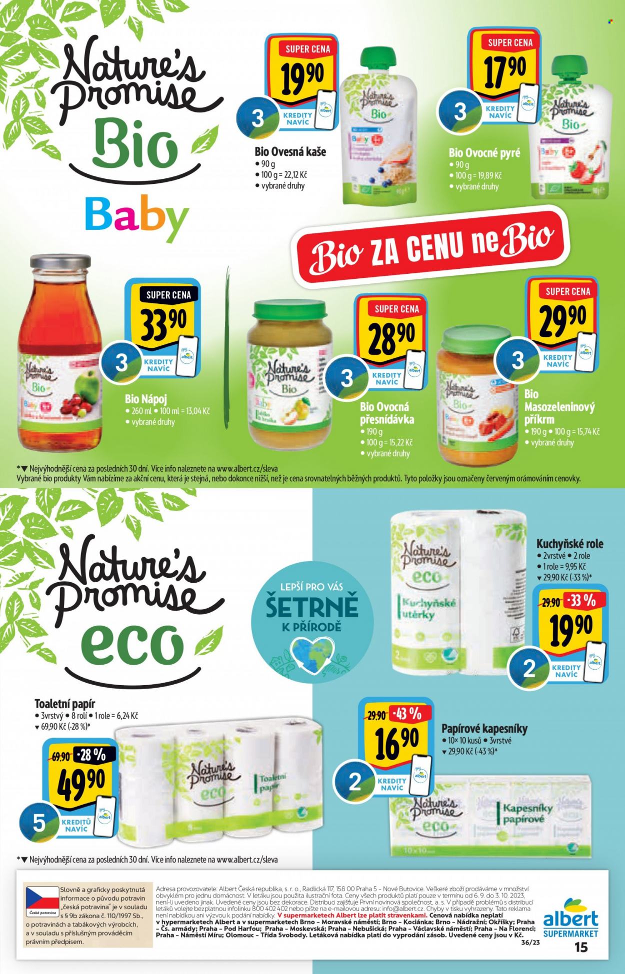 Leták Albert Supermarket - 6.9.2023 - 3.10.2023. Strana 15