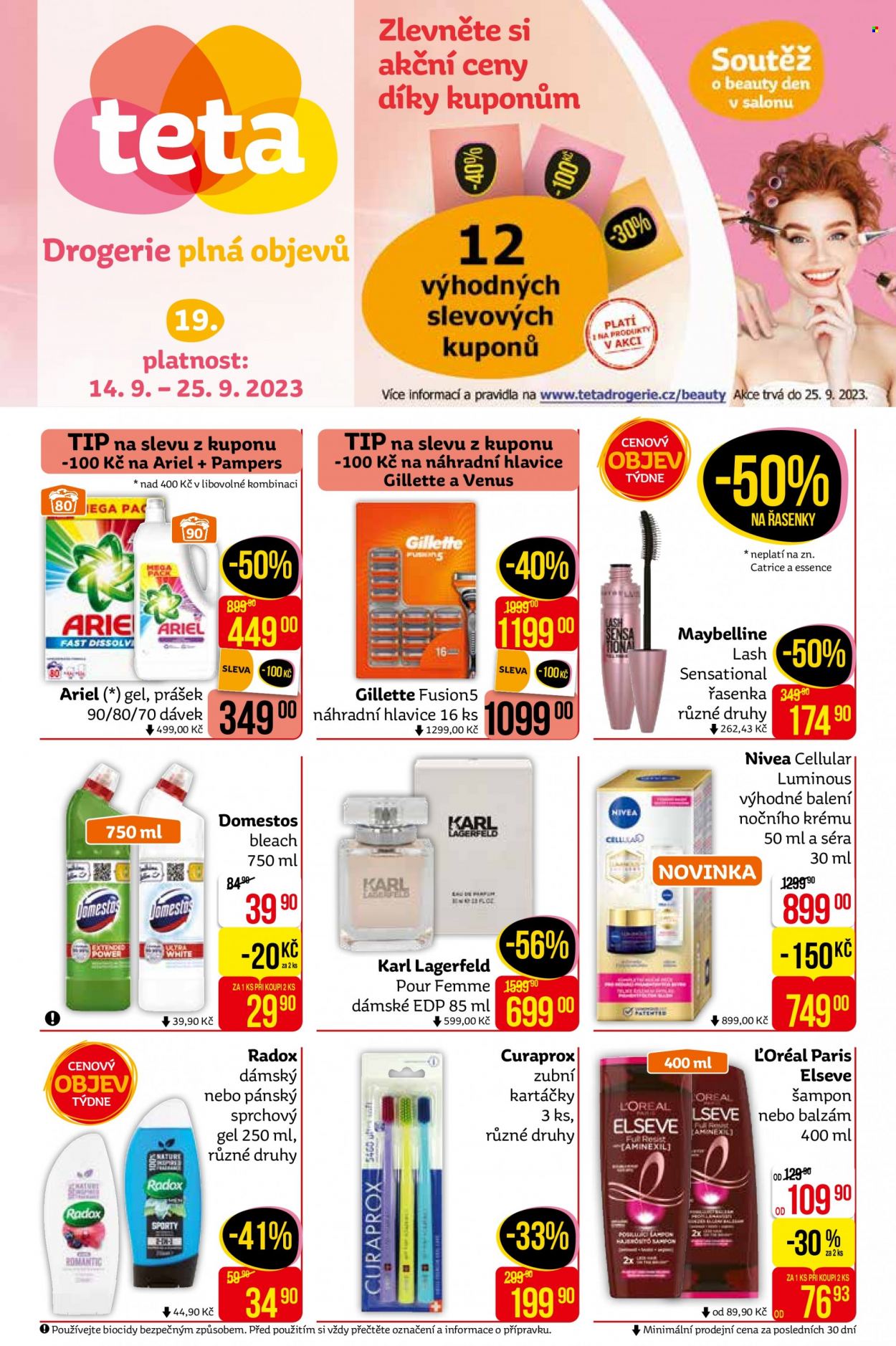 Leták Teta drogerie - 14.9.2023 - 25.9.2023. Strana 1