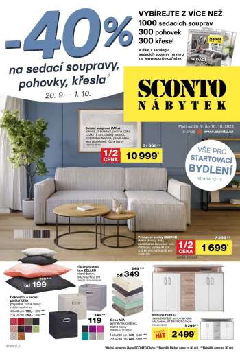 Leták SCONTO NÁBYTEK - 20.9.2023 - 10.10.2023.