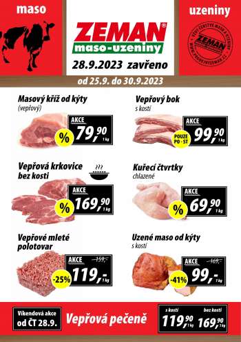 Leták ZEMAN maso-uzeniny - 25.9.2023 - 30.9.2023.