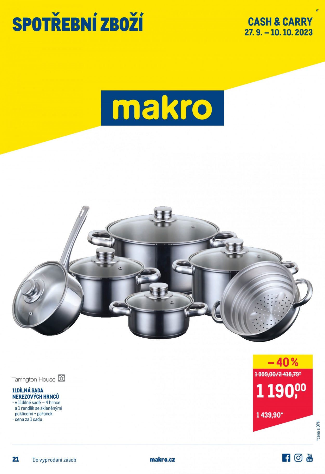Leták MAKRO - 27.9.2023 - 10.10.2023. Strana 1