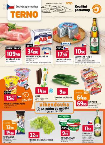 Leták coop TERNO - 27.9.2023 - 3.10.2023.