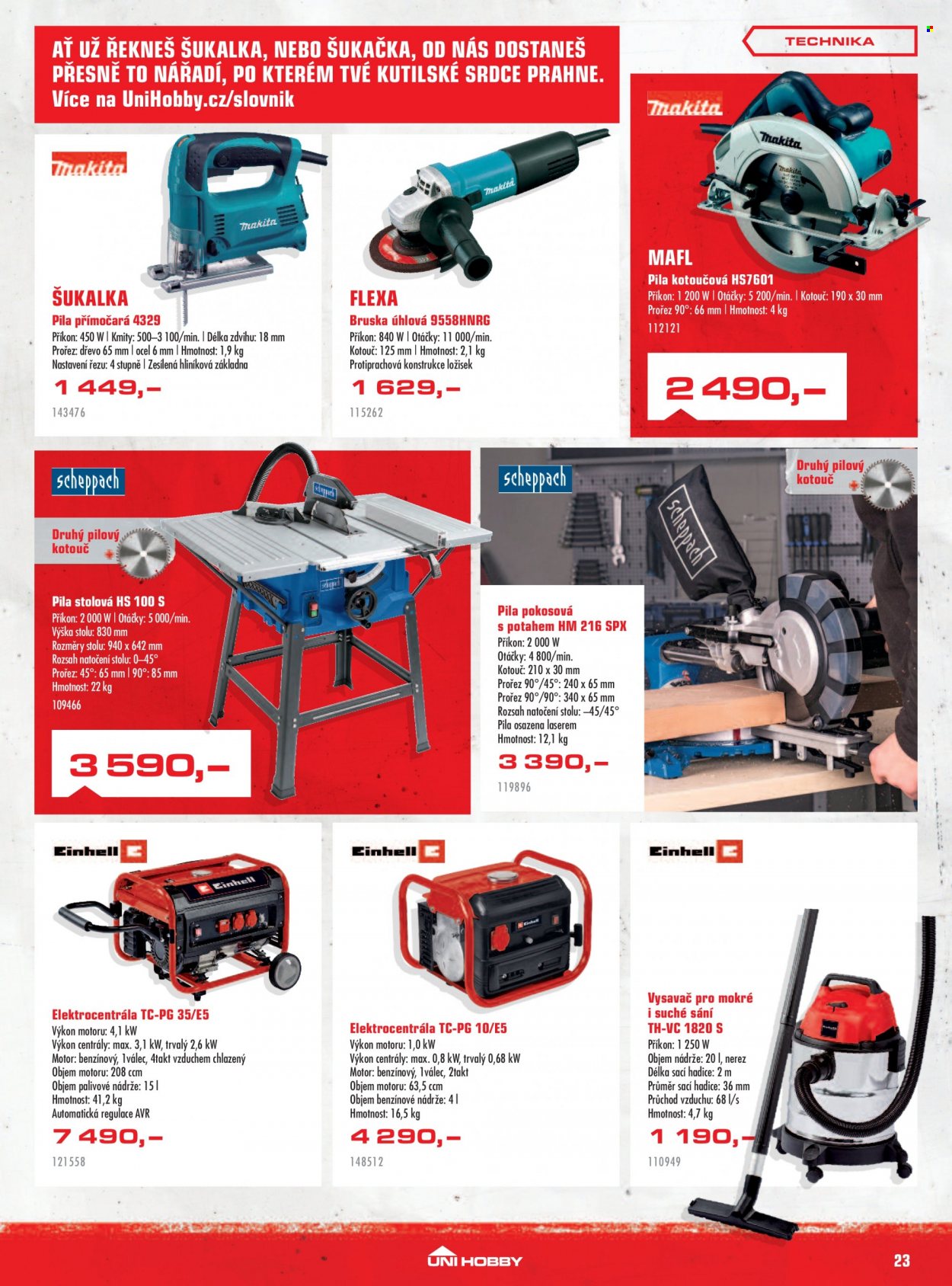 Leták UNI HOBBY - 29.9.2023 - 22.10.2023. Strana 23