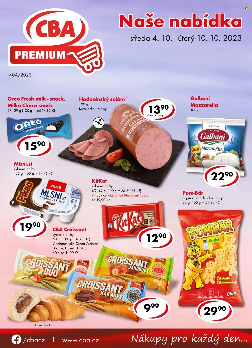 Leták CBA Premium - 4.10.2023 - 10.10.2023. Strana 1
