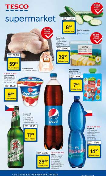 Leták TESCO supermarket - 4.10.2023 - 10.10.2023.