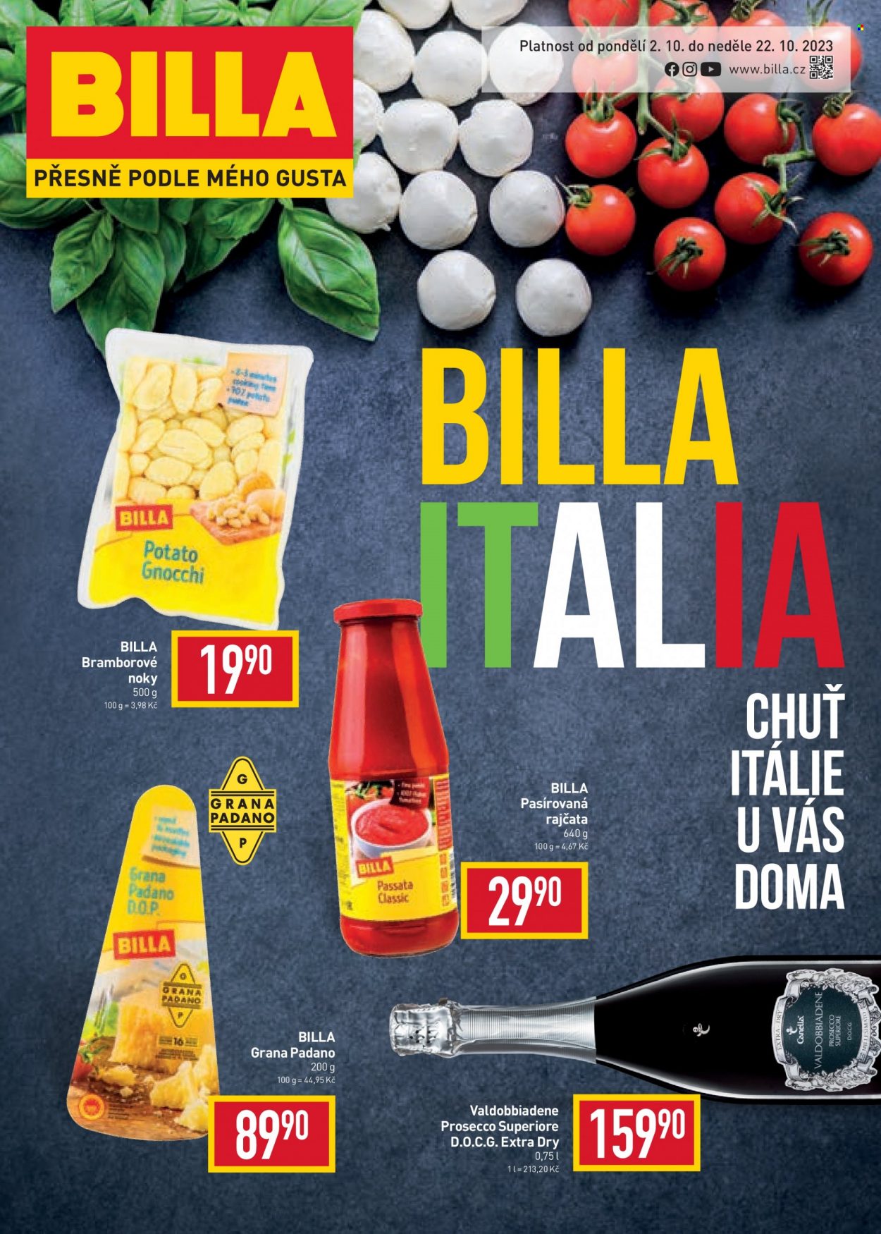 Leták BILLA - 2.10.2023 - 22.10.2023. Strana 1