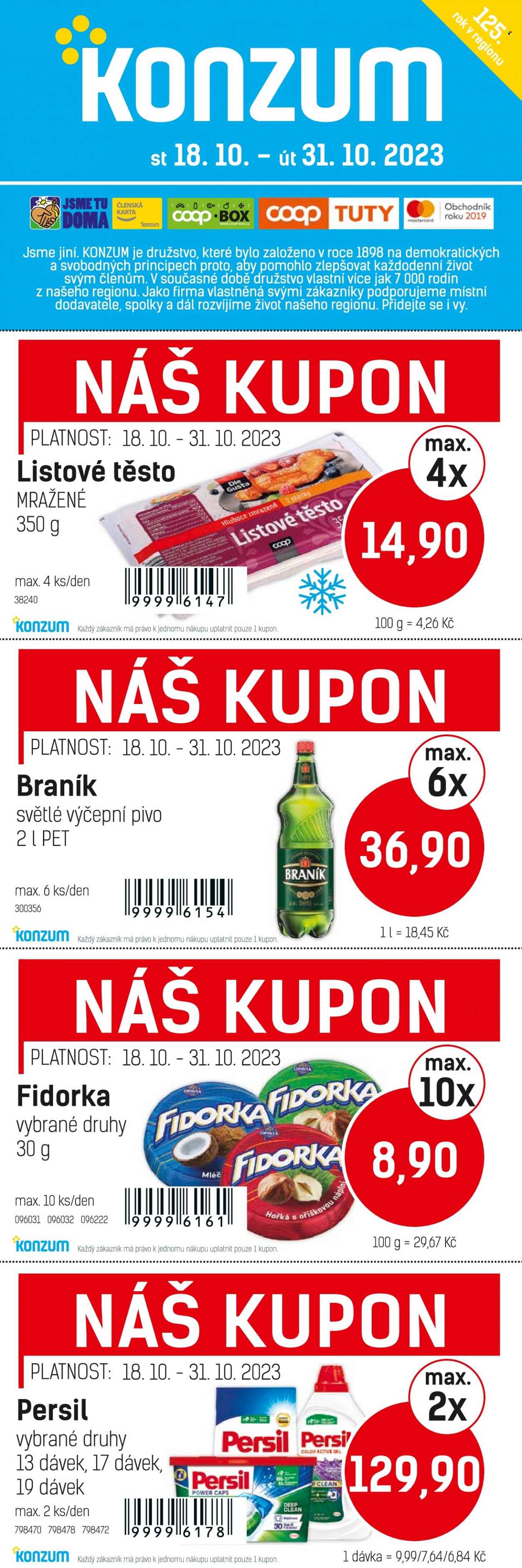 Leták Konzum - 18.10.2023 - 31.10.2023. Strana 1