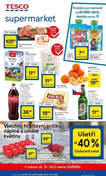 Leták TESCO supermarket - 25.10.2023 - 31.10.2023.