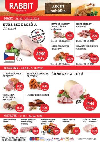 Leták RABBIT řeznictví - 23.10.2023 - 29.10.2023.