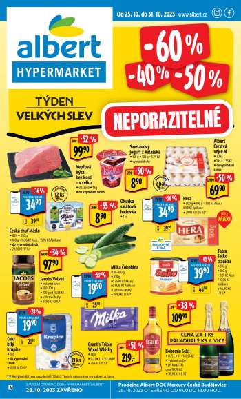 Leták Albert Hypermarket - 25.10.2023 - 31.10.2023.