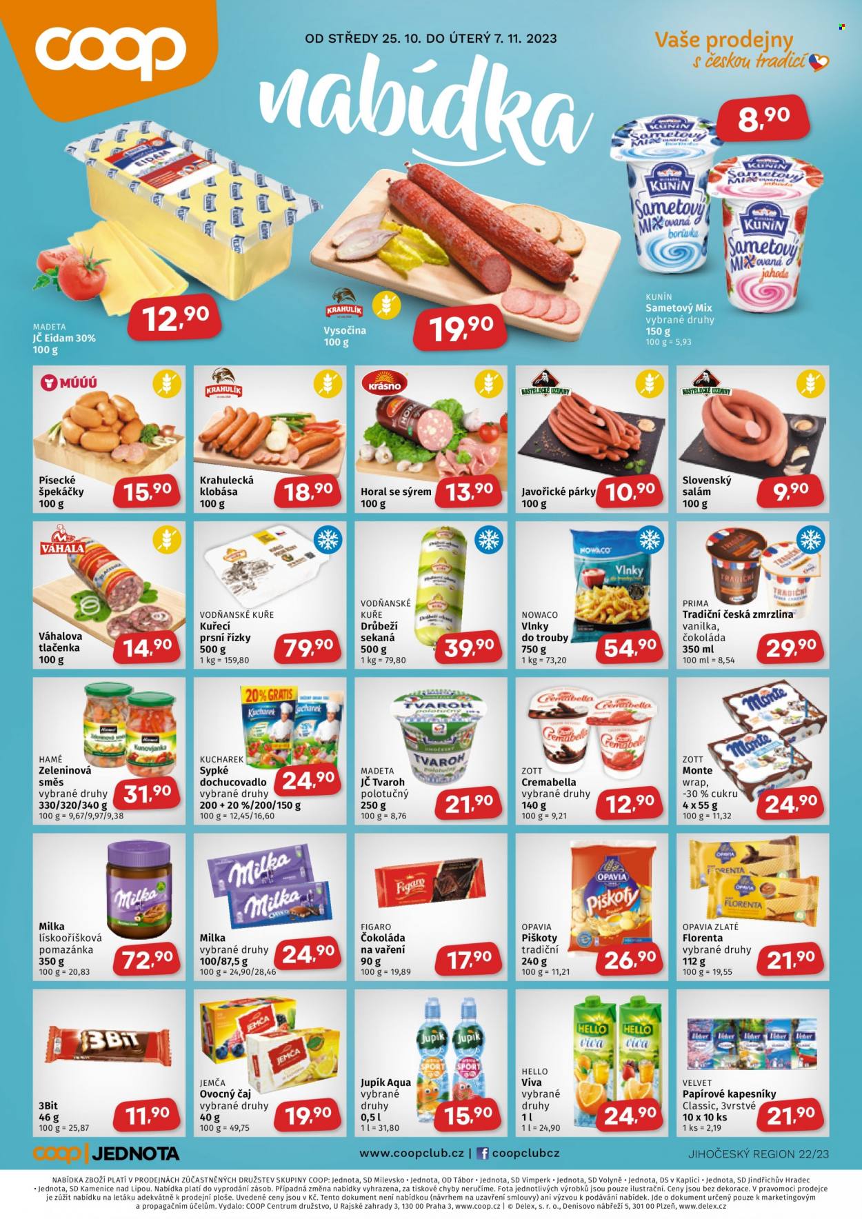 Leták coop JEDNOTA - 25.10.2023 - 7.11.2023. Strana 1