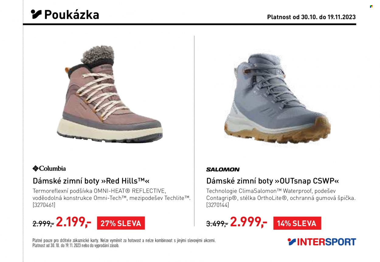 Leták INTERSPORT - 30.10.2023 - 19.11.2023. Strana 9