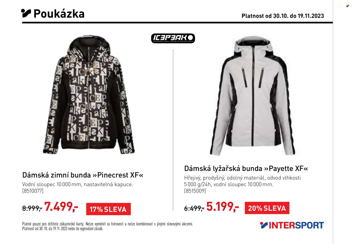 Leták INTERSPORT - 30.10.2023 - 19.11.2023. Strana 18