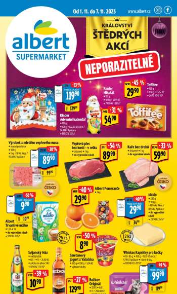 Leták Albert Supermarket - 1.11.2023 - 7.11.2023.