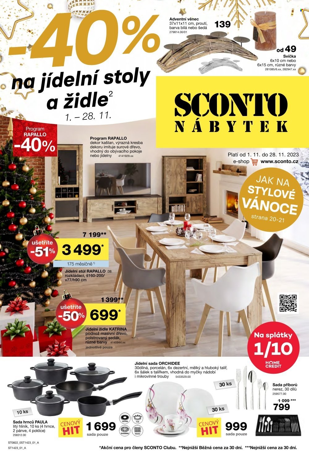 Leták SCONTO NÁBYTEK - 1.11.2023 - 28.11.2023. Strana 1