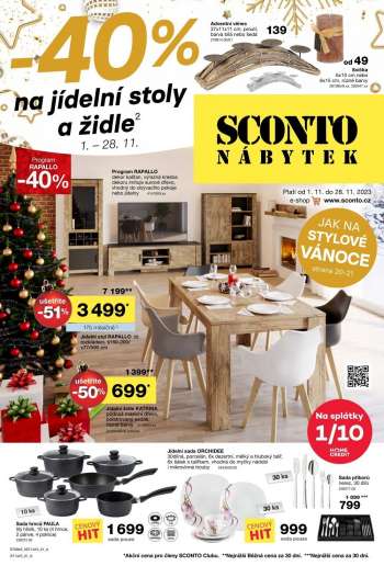 Leták SCONTO NÁBYTEK - 1.11.2023 - 28.11.2023.