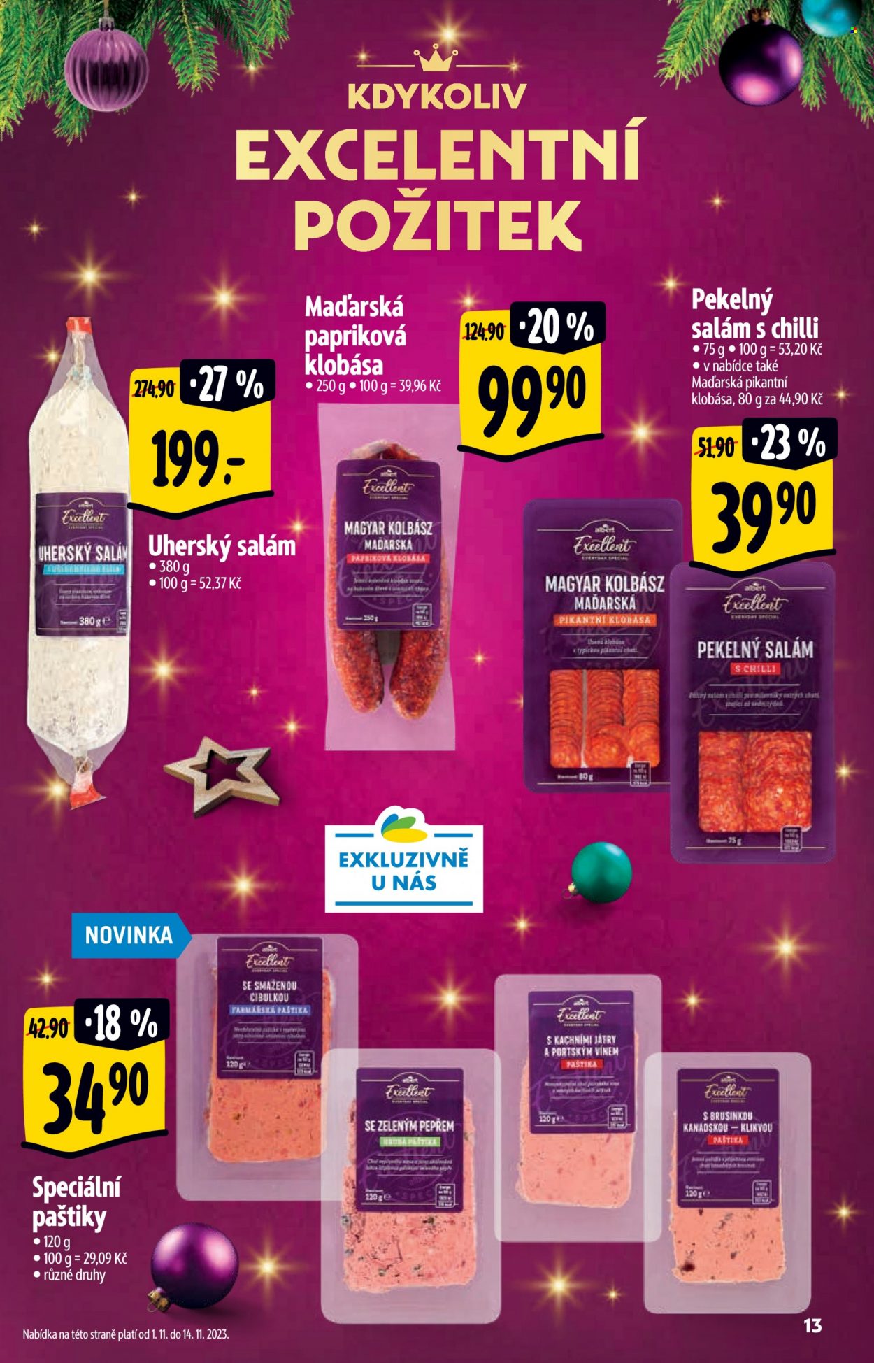 Leták Albert Supermarket - 1.11.2023 - 21.11.2023. Strana 13