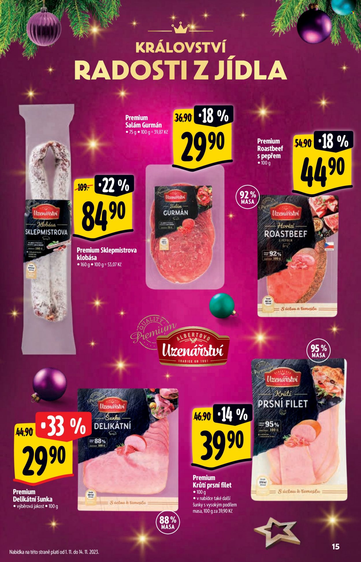 Leták Albert Supermarket - 1.11.2023 - 21.11.2023. Strana 15