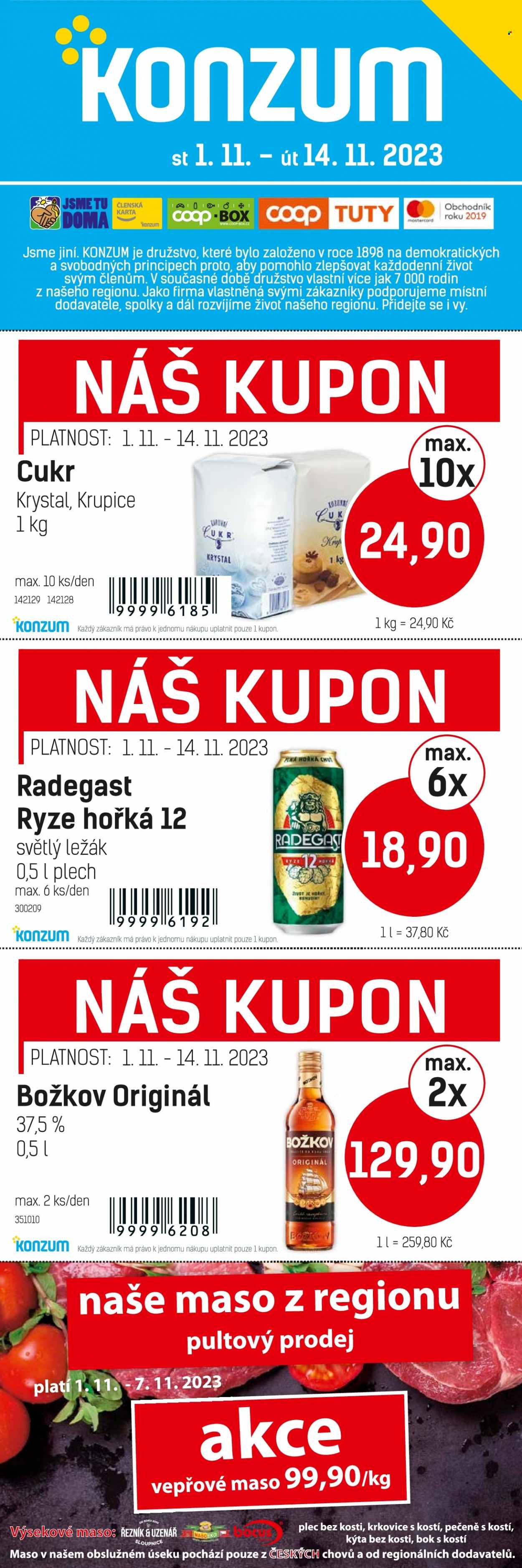 Leták Konzum - 1.11.2023 - 14.11.2023. Strana 1