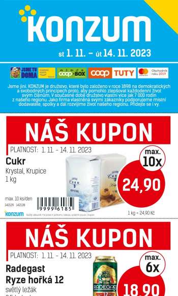 Leták Konzum - 1.11.2023 - 14.11.2023.