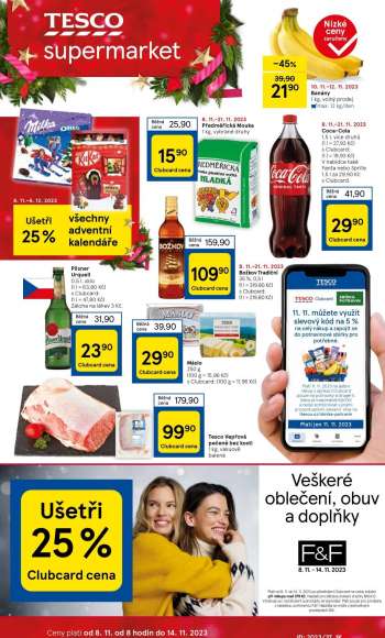 Leták TESCO supermarket - 8.11.2023 - 14.11.2023.