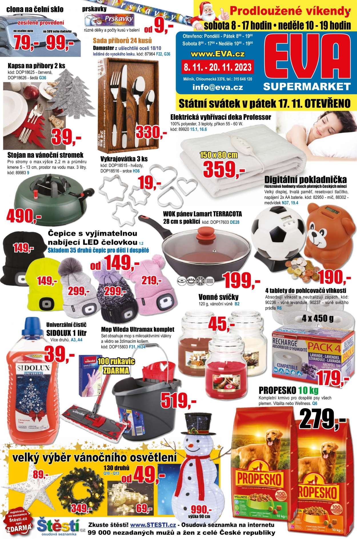 Leták EVA supermarket - 8.11.2023 - 20.11.2023. Strana 1