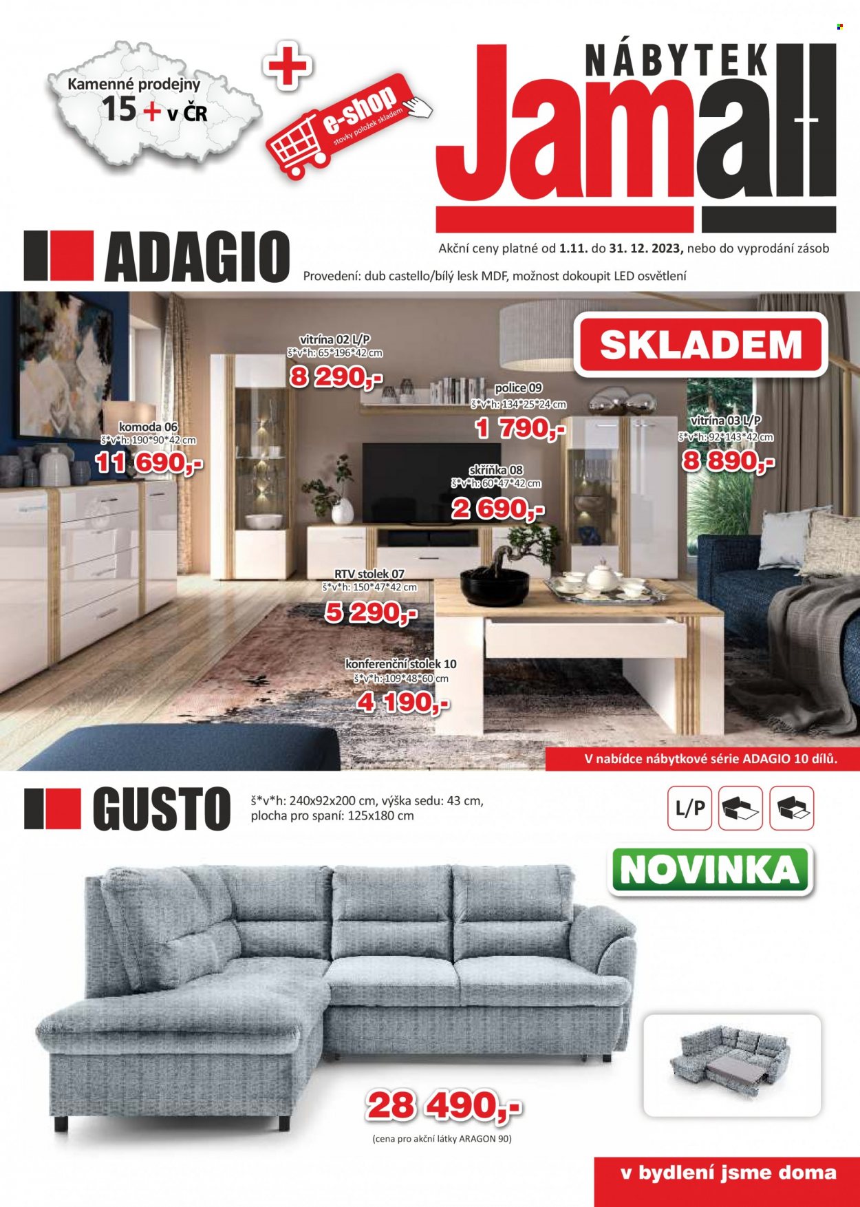 Leták Nábytek Jamall - 1.11.2023 - 31.12.2023. Strana 1