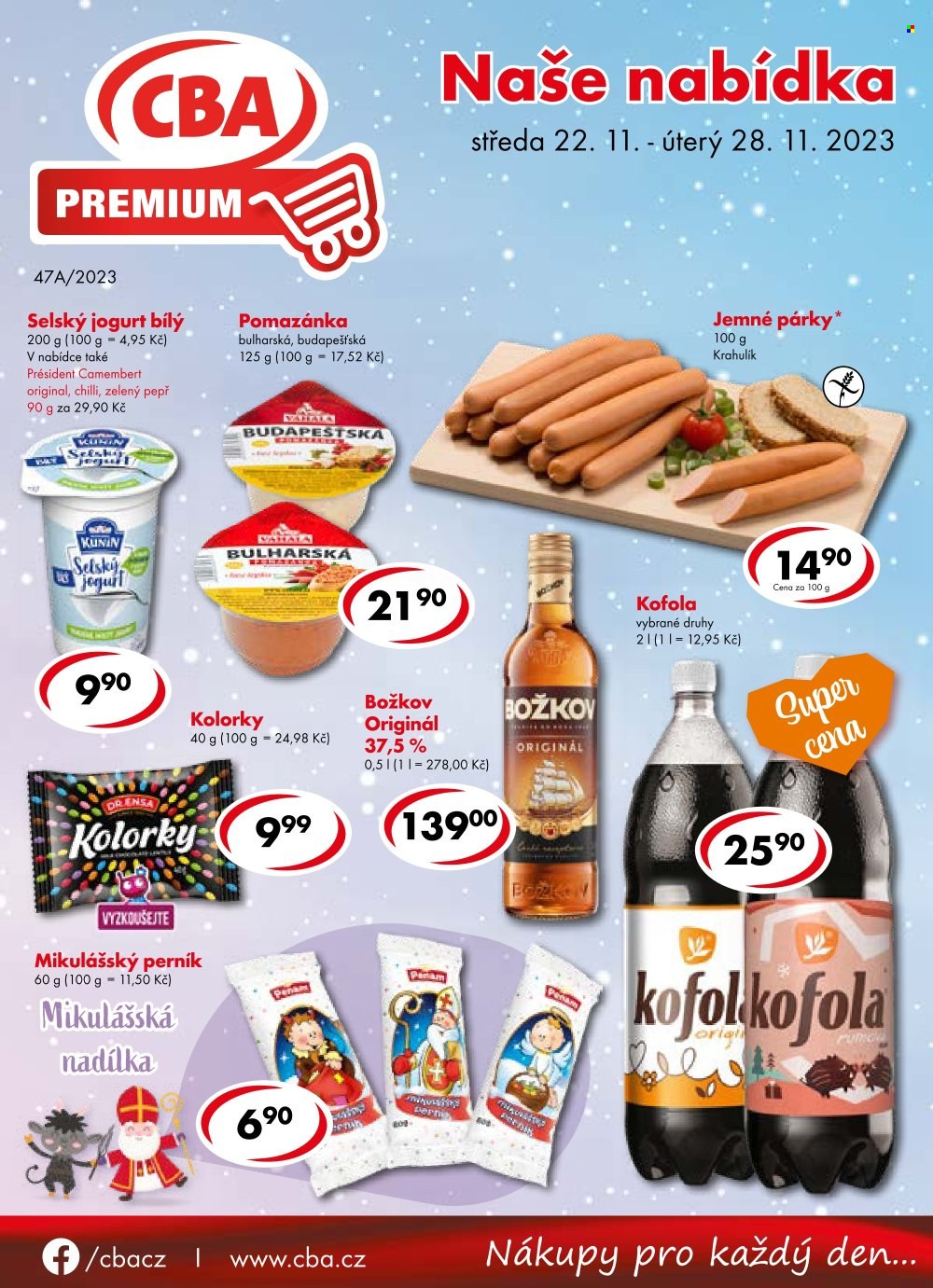 Leták CBA Premium - 22.11.2023 - 28.11.2023. Strana 1