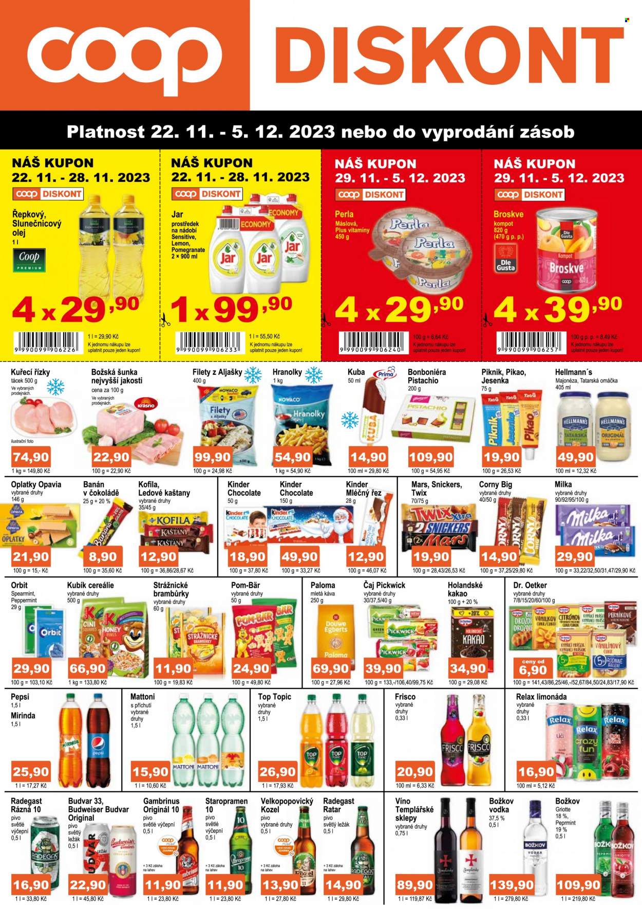 Leták coop DISKONT - 22.11.2023 - 5.12.2023. Strana 1