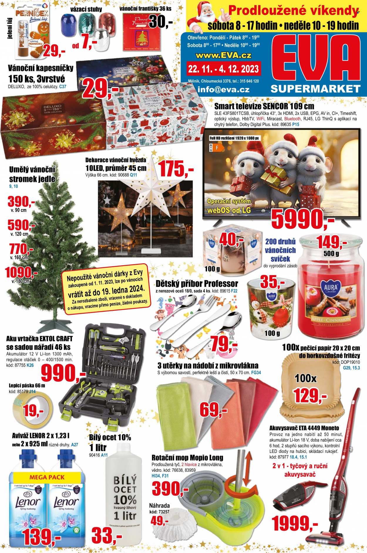 Leták EVA supermarket - 22.11.2023 - 4.12.2023. Strana 1