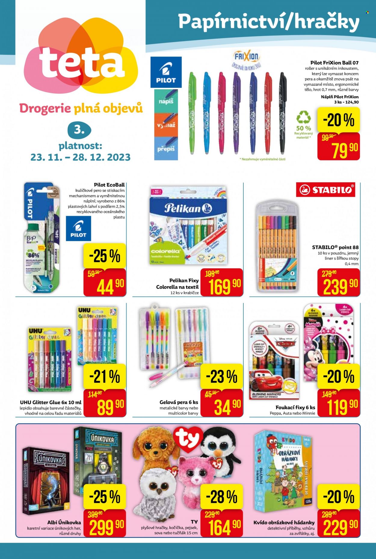 Leták Teta drogerie - 23.11.2023 - 28.12.2023. Strana 1