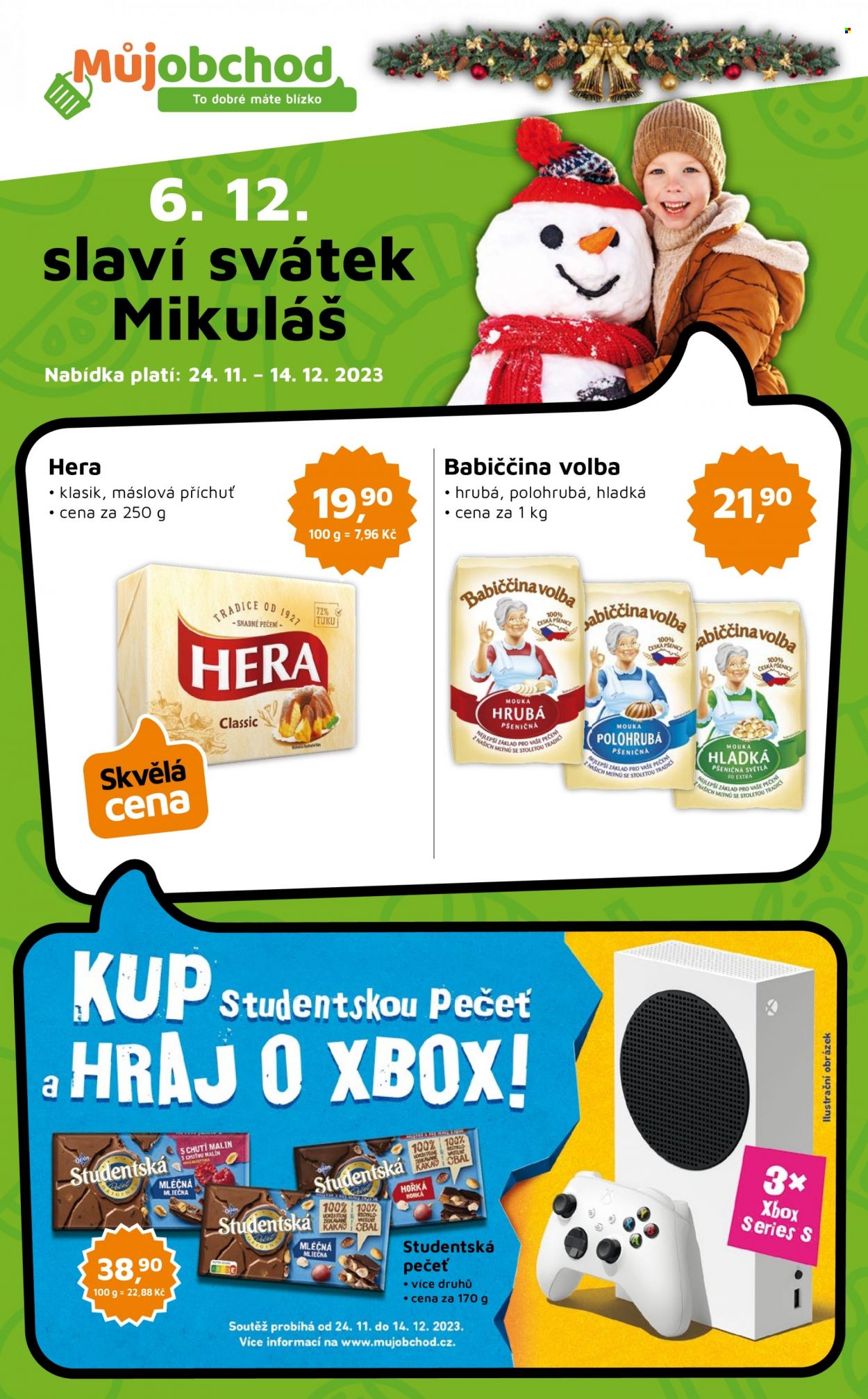 Leták Můj obchod - 24.11.2023 - 14.12.2023. Strana 1