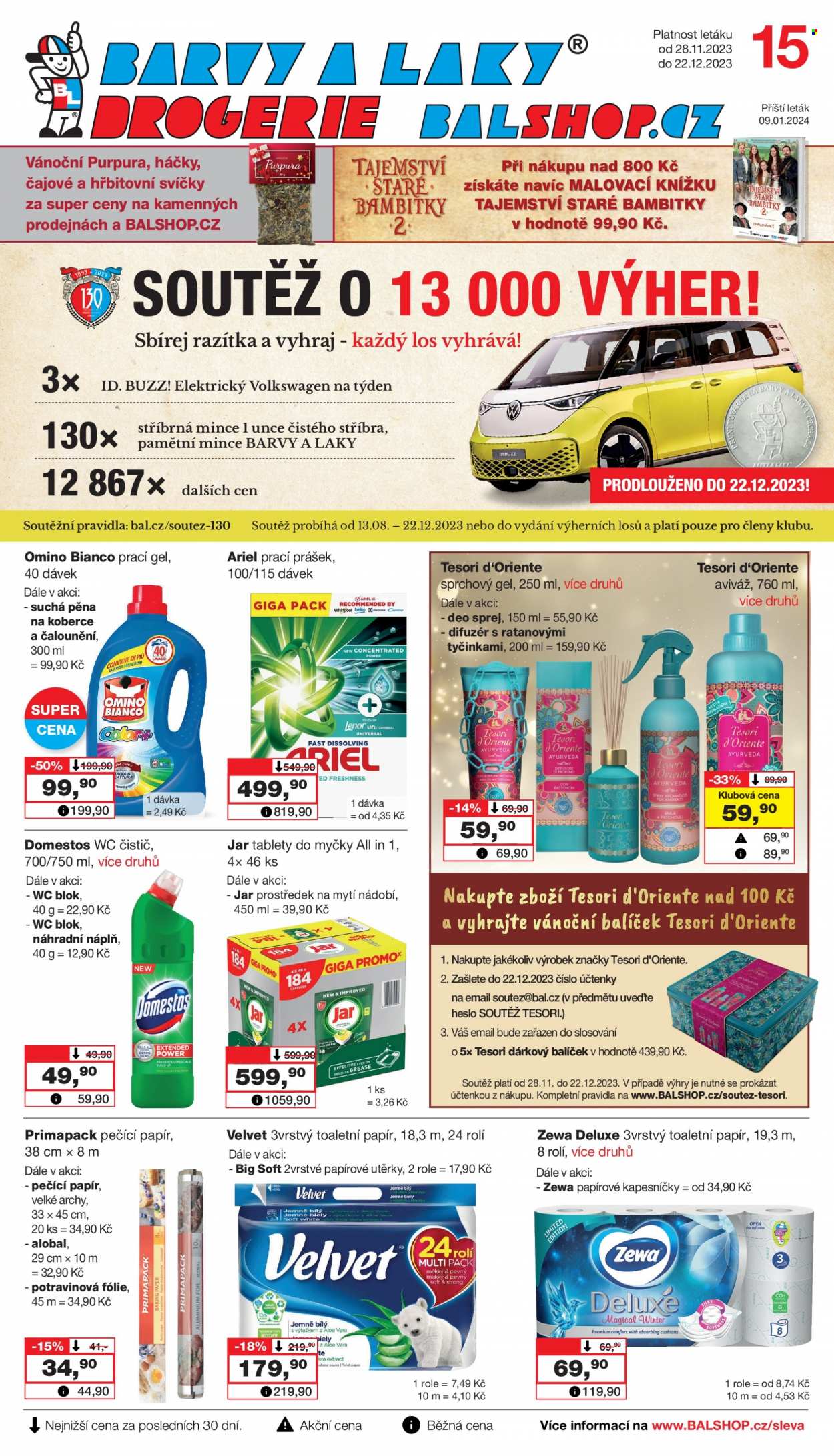 Leták Barvy a laky drogerie - 28.11.2023 - 22.12.2023. Strana 1