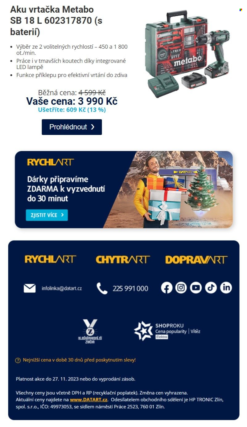 Leták DATART - 27.11.2023 - 27.11.2023. Strana 3