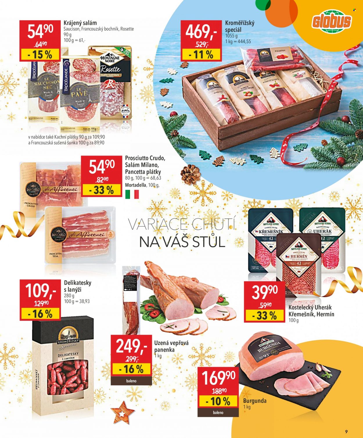 Leták Globus - 29.11.2023 - 31.12.2023. Strana 9