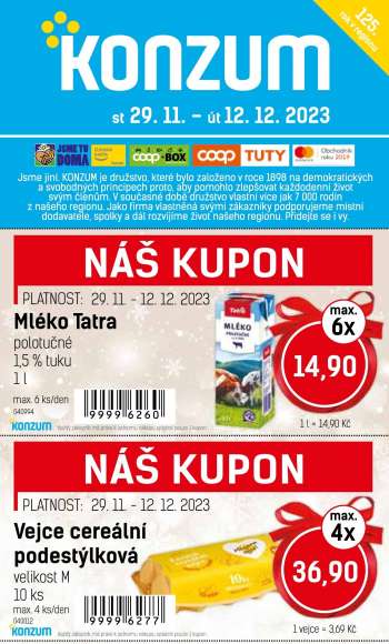 Leták Konzum - 29.11.2023 - 12.12.2023.