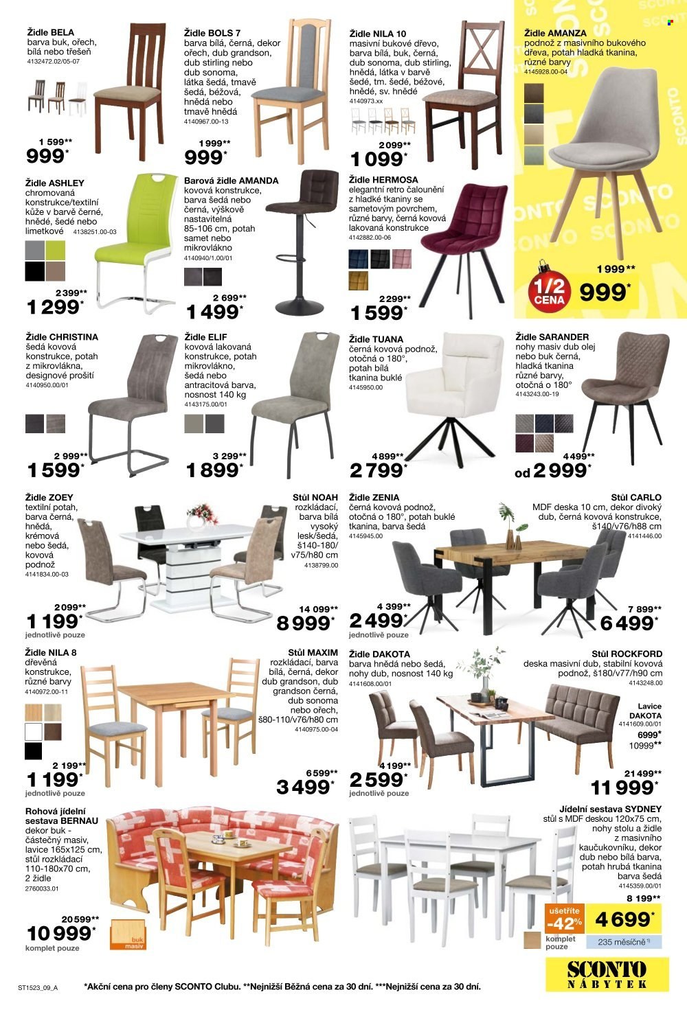 Leták SCONTO NÁBYTEK - 29.11.2023 - 27.12.2023. Strana 9