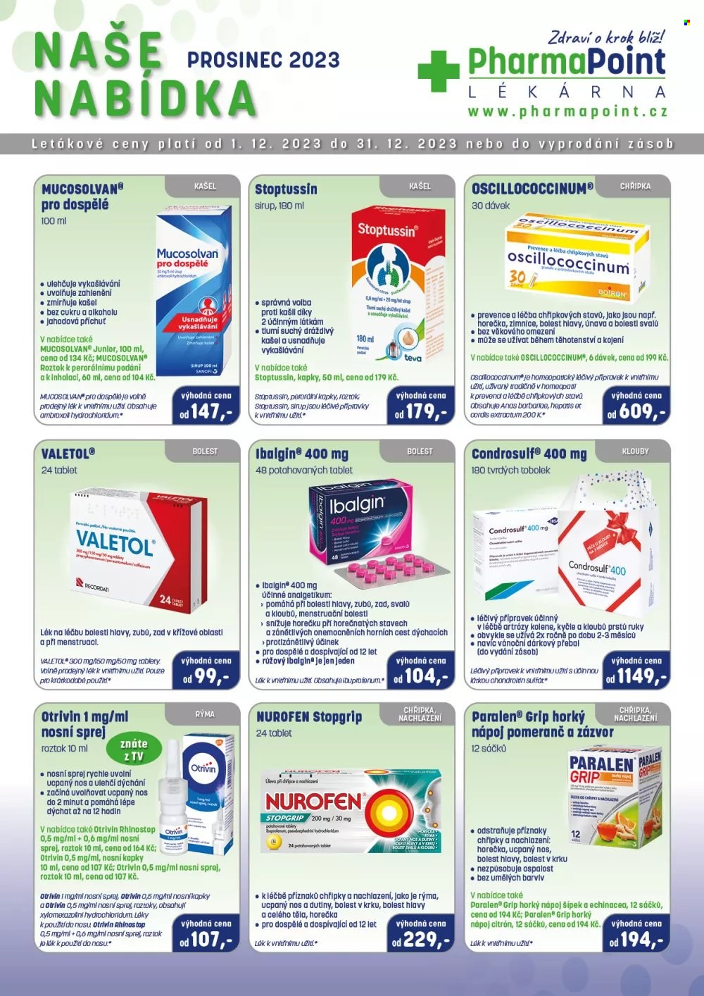 Leták PharmaPoint - 1.12.2023 - 31.12.2023. Strana 1