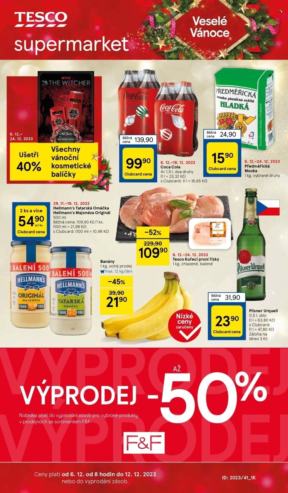 Leták TESCO supermarket - 6.12.2023 - 12.12.2023. Strana 1