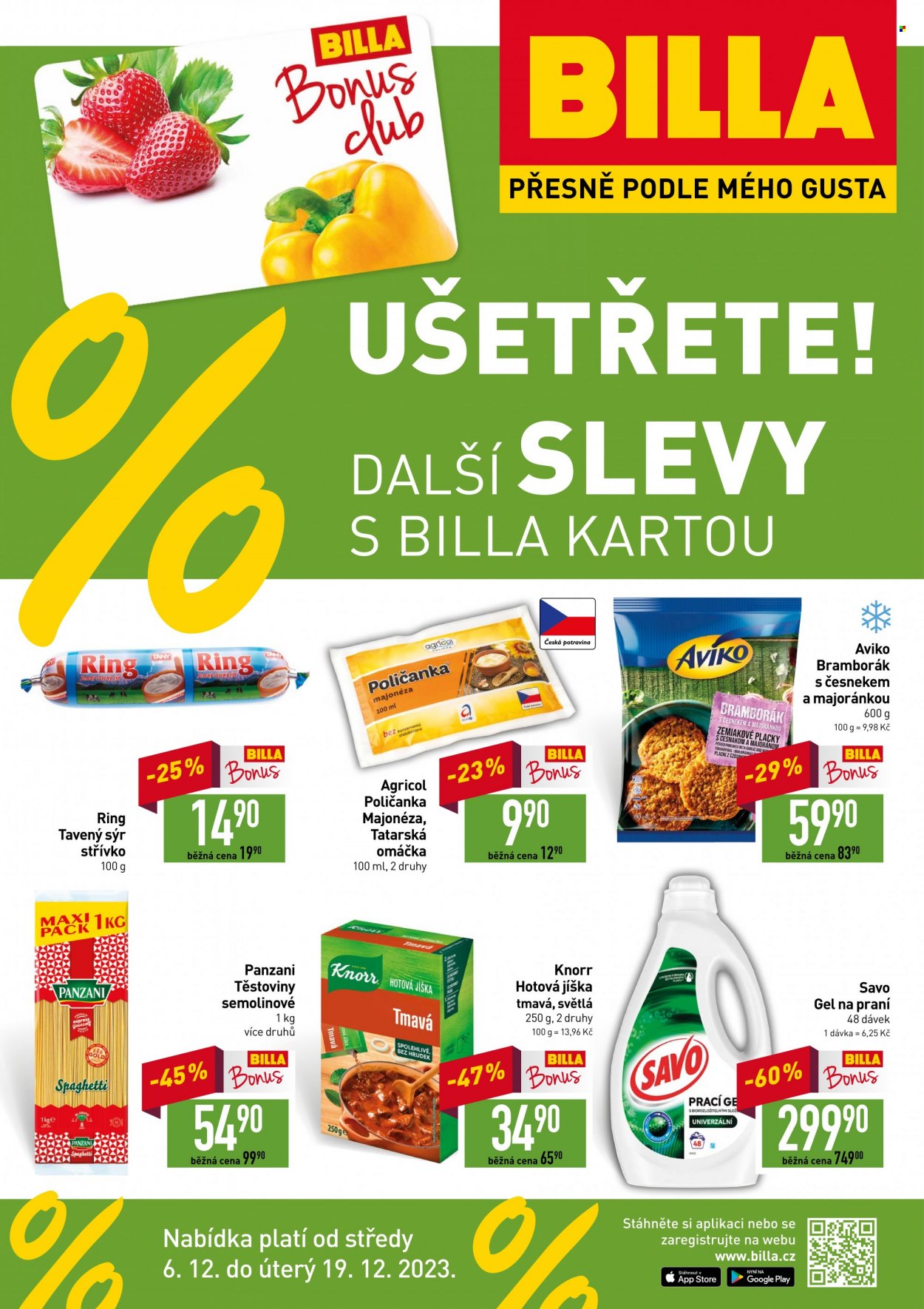 Leták BILLA - 6.12.2023 - 19.12.2023. Strana 1