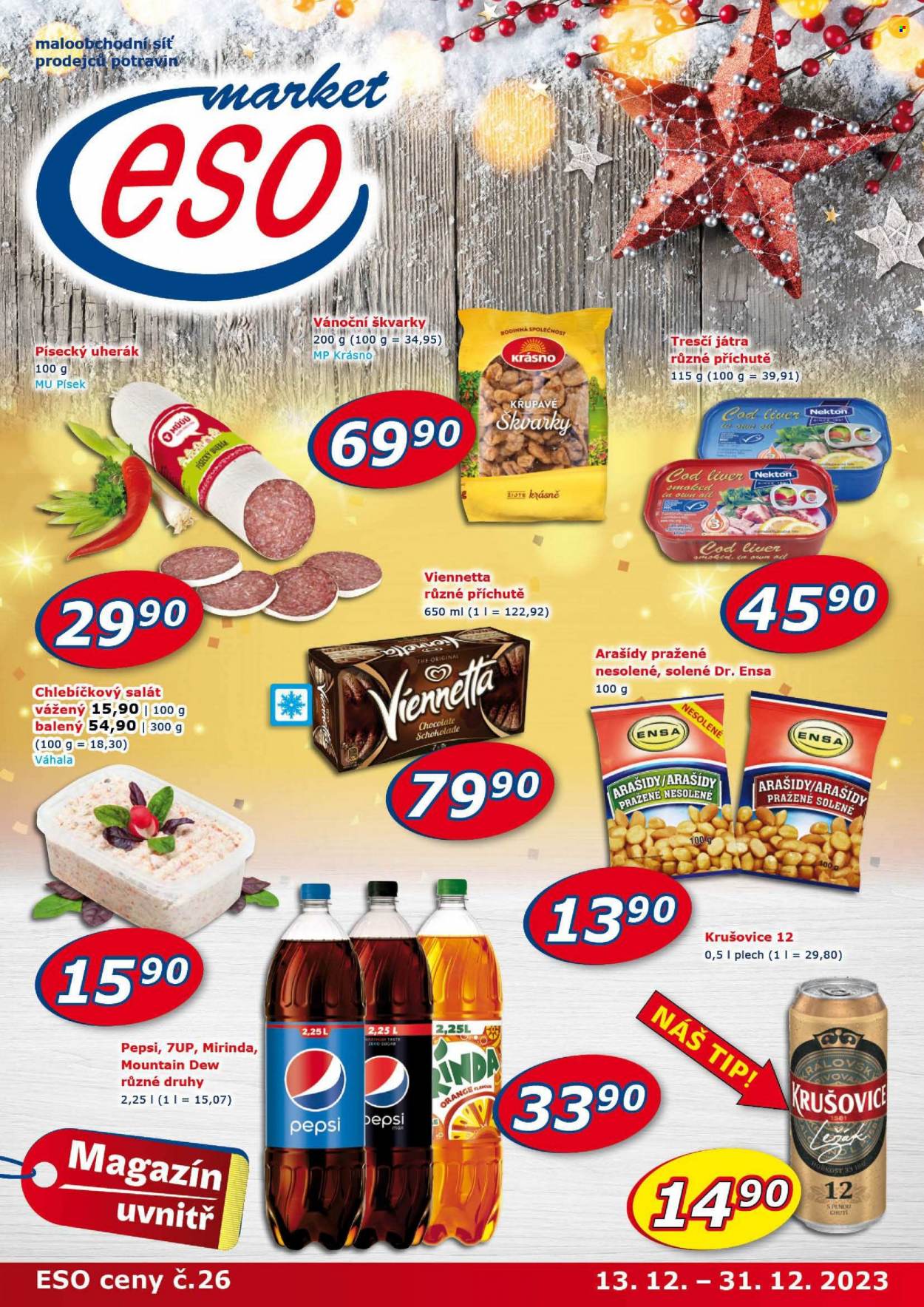 Leták ESO MARKET - 13.12.2023 - 31.12.2023. Strana 1