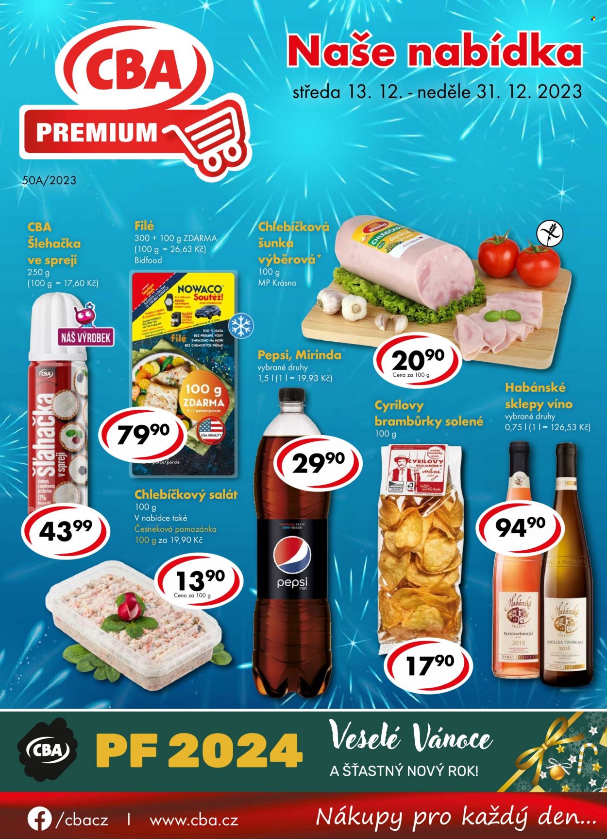 Leták CBA Premium - 13.12.2023 - 31.12.2023. Strana 1