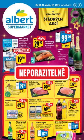 Leták Albert Supermarket - 18.12.2023 - 24.12.2023.