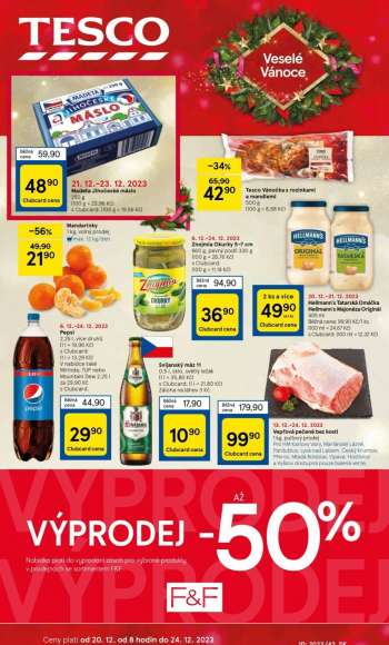 Leták TESCO - 20.12.2023 - 24.12.2023.