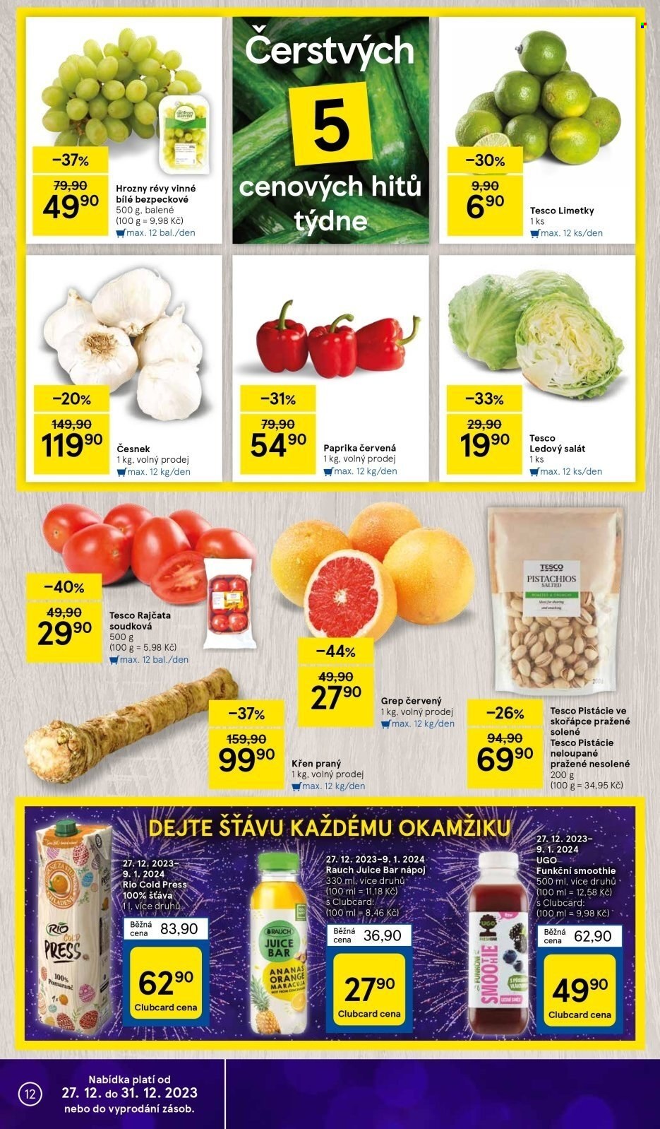 Leták TESCO - 27.12.2023 - 31.12.2023. Strana 12