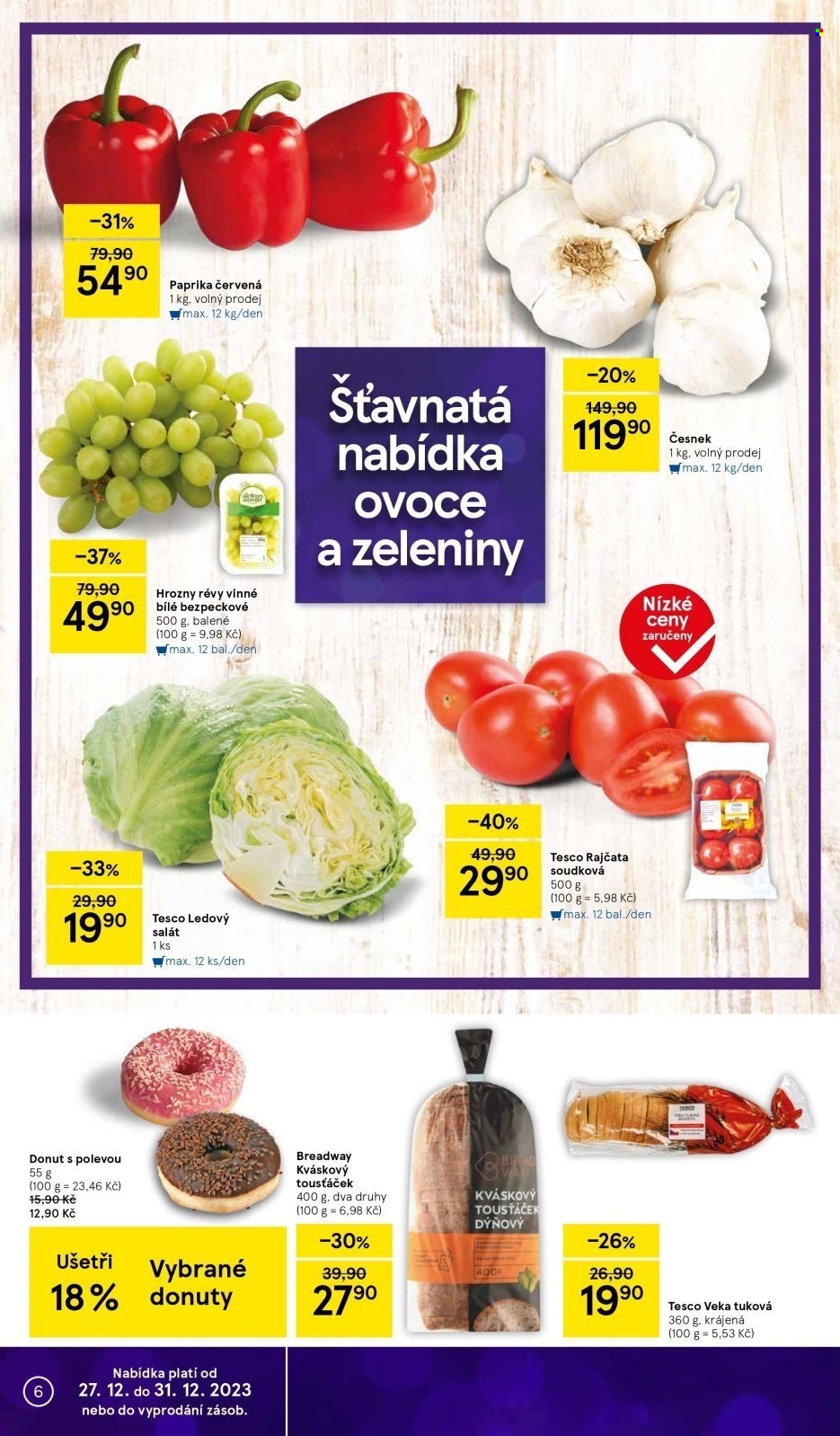 Leták TESCO supermarket - 27.12.2023 - 31.12.2023. Strana 6