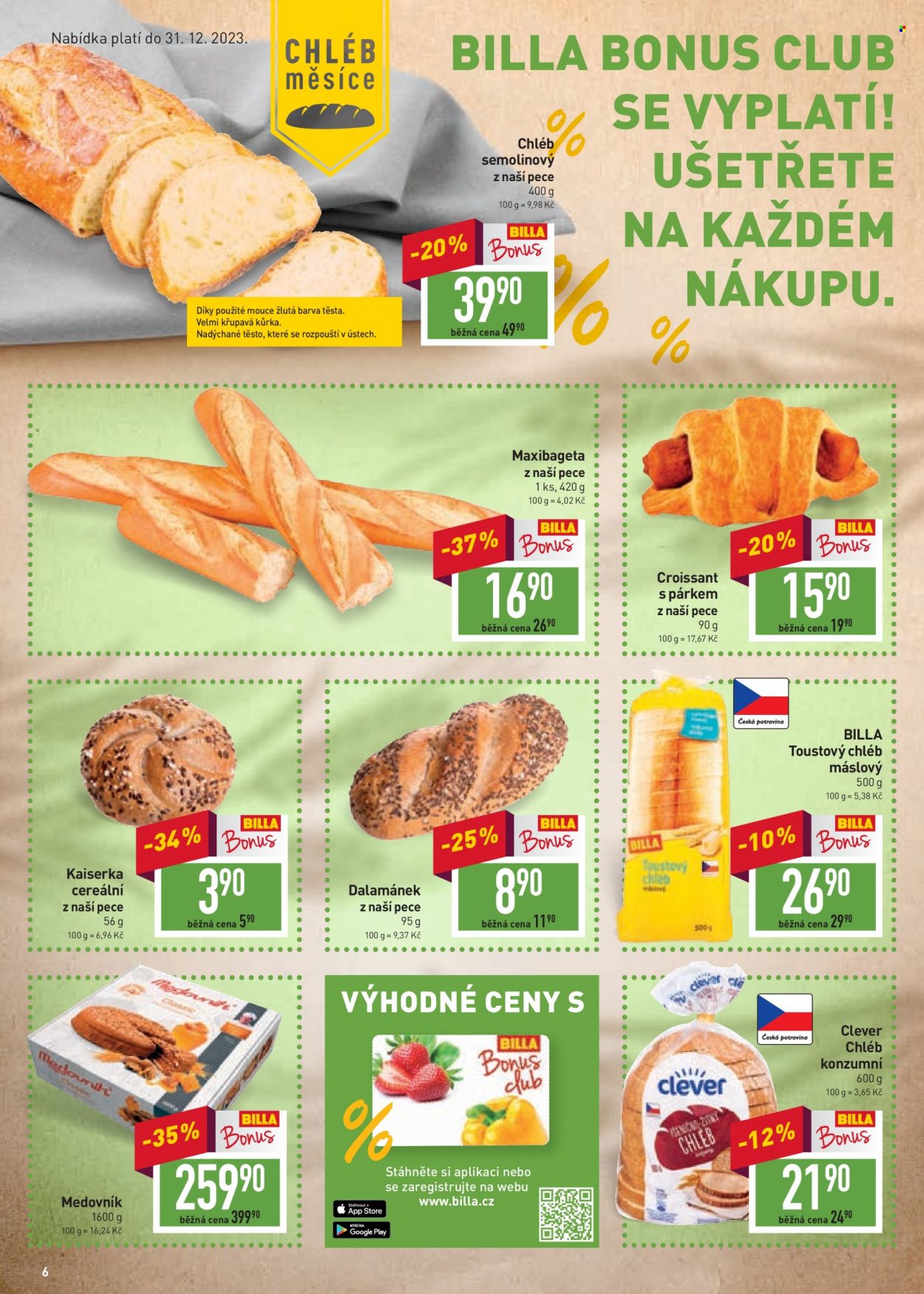 Leták BILLA - 27.12.2023 - 31.12.2023. Strana 6