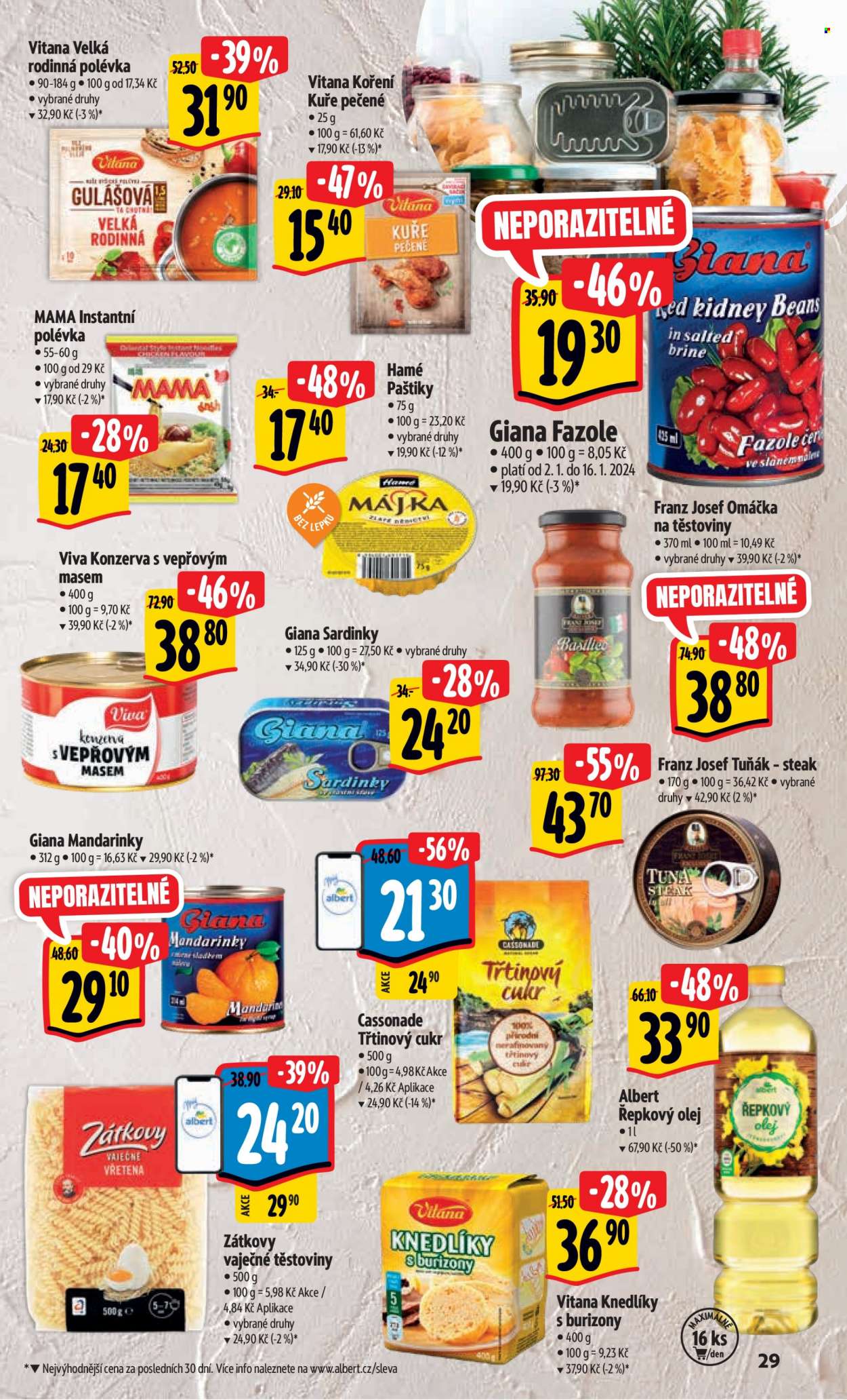 Leták Albert Hypermarket - 2.1.2024 - 9.1.2024. Strana 29